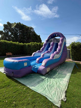Load image into Gallery viewer, 16' COTTON CANDY SPLASH INFLATABLE WATER SLIDE RENTAL- With Inflated Pool