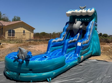 Load image into Gallery viewer, 16' Dolphin Water Slide Rental With Pool
