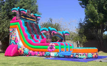 Load image into Gallery viewer, ‼️NEW‼️ 18' Tiki Splash Dual Lane Center Climb Water Slide