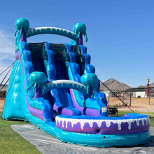 Load image into Gallery viewer, ‼️NEW‼️ 20'  Electric Dual Lane Water Slide Rental - With Pool