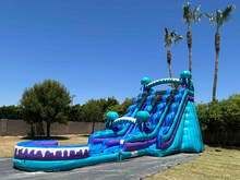 Load image into Gallery viewer, ‼️NEW‼️ 20'  Electric Dual Lane Water Slide Rental - With Pool