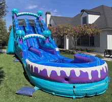 Load image into Gallery viewer, ‼️NEW‼️ 20'  Electric Dual Lane Water Slide Rental - With Pool
