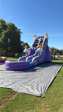 Load image into Gallery viewer, ‼️NEW‼️  20’ Purple Lightning  Inflatable Single lane Water Slide Rental - With Pool