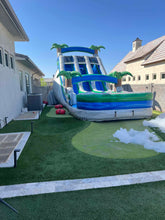 Load image into Gallery viewer, 18' Aloha Splash Center Climb Dual Lane Water Slide With Pool