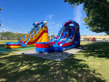 Load image into Gallery viewer, 16' LIBERTY FALLS INFLATABLE WATER SLIDE RENTAL- With inflated Pool