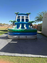Load image into Gallery viewer, 18' Aloha Splash Center Climb Dual Lane Water Slide With Pool
