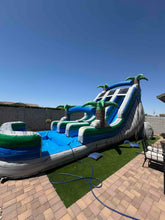 Load image into Gallery viewer, 18' Aloha Splash Center Climb Dual Lane Water Slide With Pool
