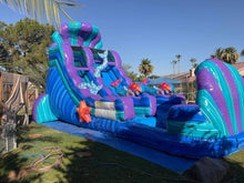 Load image into Gallery viewer, 16' Under the Sea Single Lane Waterslide with Pool