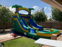 Load image into Gallery viewer, 16' Green Jungle  Dual Lane waterslide