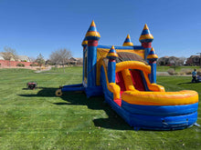 Load image into Gallery viewer, ARCTIC BOUNCE HOUSE DUAL LANE COMBO RENTAL WITH SLIDE  WET/DRY