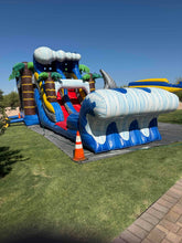 Load image into Gallery viewer, MEGA SHARK XL DUAL LANE COMBO RENTAL WITH SLIDE  WET or DRY