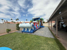 Load image into Gallery viewer, MEGA SHARK XL DUAL LANE COMBO RENTAL WITH SLIDE  WET or DRY