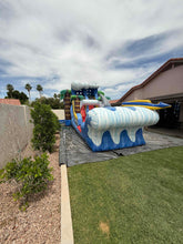 Load image into Gallery viewer, MEGA SHARK XL DUAL LANE COMBO RENTAL WITH SLIDE  WET or DRY