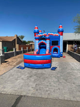 Load image into Gallery viewer, MEGA FLASH BOUNCE HOUSE COMBO RENTAL WITH SLIDE WET/DRY