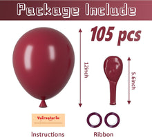 Load image into Gallery viewer, Maroon Party Balloons