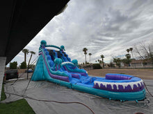 Load image into Gallery viewer, ‼️NEW‼️ 20'  Electric Dual Lane Water Slide Rental - With Pool