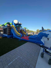 Load image into Gallery viewer, MEGA SHARK XL DUAL LANE COMBO RENTAL WITH SLIDE  WET or DRY