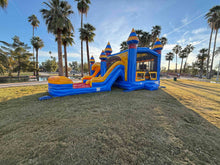 Load image into Gallery viewer, ARCTIC BOUNCE HOUSE DUAL LANE COMBO RENTAL WITH SLIDE  WET/DRY