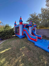 Load image into Gallery viewer, MEGA FLASH BOUNCE HOUSE COMBO RENTAL WITH SLIDE WET/DRY
