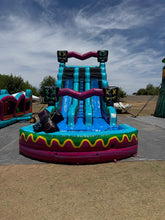 Load image into Gallery viewer, ‼️NEW‼️ 20'  Gamer Dual Lane Center Climb  Water Slide Rental- With Pool