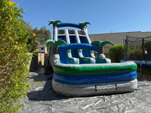 Load image into Gallery viewer, 18' Aloha Splash Center Climb Dual Lane Water Slide With Pool