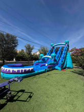 Load image into Gallery viewer, ‼️NEW‼️ 20'  Electric Dual Lane Water Slide Rental - With Pool