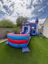 Load image into Gallery viewer, MEGA FLASH BOUNCE HOUSE COMBO RENTAL WITH SLIDE WET/DRY