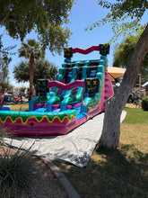 Load image into Gallery viewer, ‼️NEW‼️ 20'  Gamer Dual Lane Center Climb  Water Slide Rental- With Pool