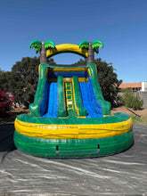 Load image into Gallery viewer, 16' Green Jungle  Dual Lane waterslide