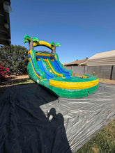 Load image into Gallery viewer, 16' Green Jungle  Dual Lane waterslide