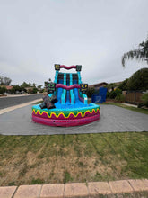 Load image into Gallery viewer, ‼️NEW‼️ 20'  Gamer Dual Lane Center Climb  Water Slide Rental- With Pool