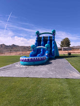 Load image into Gallery viewer, ‼️NEW‼️ 20'  Electric Dual Lane Water Slide Rental - With Pool