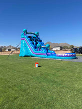 Load image into Gallery viewer, ‼️NEW‼️ 20'  Electric Dual Lane Water Slide Rental - With Pool