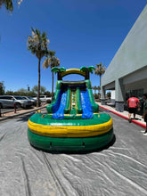 Load image into Gallery viewer, 16' Green Jungle  Dual Lane waterslide