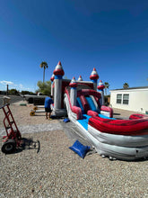 Load image into Gallery viewer, TITANIUM BOUNCE HOUSE DUAL LANE COMBO RENTAL WITH SLIDE   WET or DRY