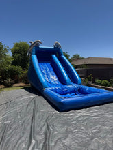 Load image into Gallery viewer, 14' DOLPHIN SPLASH INFLATABLE WATER SLIDE RENTAL