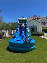 Load image into Gallery viewer, 20' Dolphin Water Slide Rental With Pool