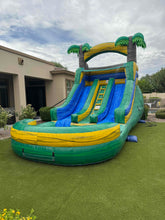 Load image into Gallery viewer, 16' Green Jungle  Dual Lane waterslide