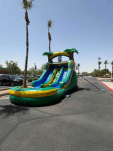 Load image into Gallery viewer, 16' Green Jungle  Dual Lane waterslide