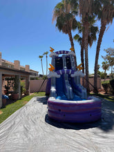Load image into Gallery viewer, ‼️NEW‼️  20’ Purple Lightning  Inflatable Single lane Water Slide Rental - With Pool