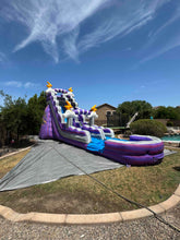 Load image into Gallery viewer, ‼️NEW‼️  20’ Purple Lightning  Inflatable Single lane Water Slide Rental - With Pool