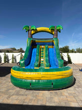 Load image into Gallery viewer, 16' Green Jungle  Dual Lane waterslide