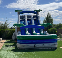Load image into Gallery viewer, 18' Aloha Splash Center Climb Dual Lane Water Slide With Pool