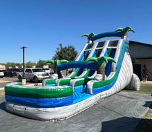 Load image into Gallery viewer, 18' Aloha Splash Center Climb Dual Lane Water Slide With Pool