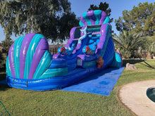 Load image into Gallery viewer, 16' Under the Sea Single Lane Waterslide with Pool