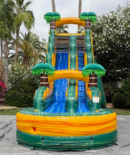 Load image into Gallery viewer, 20' Cali Palms  Water Slide Rental with Pool