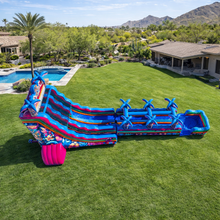 Load image into Gallery viewer, 27' Tiki Splash Dual lane Water and Slip n slide