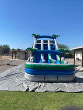 Load image into Gallery viewer, 18' Aloha Splash Center Climb Dual Lane Water Slide With Pool
