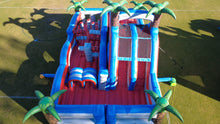 Load image into Gallery viewer, 80' Oasis Wrap Around Dual Lane Obstacle course with Water Slide Wet/Dry