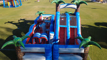 Load image into Gallery viewer, 80' Oasis Wrap Around Dual Lane Obstacle course with Water Slide Wet/Dry